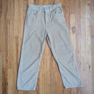 Levi's Ribcage Straight Ankle Corduroy Pants 27 Granola